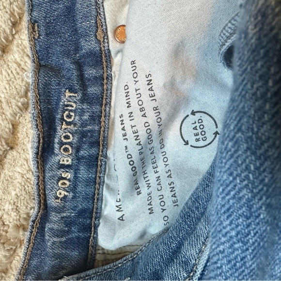 90’s bootcut American eagle medium wash wide leg Jeans - Picture 7 of 10